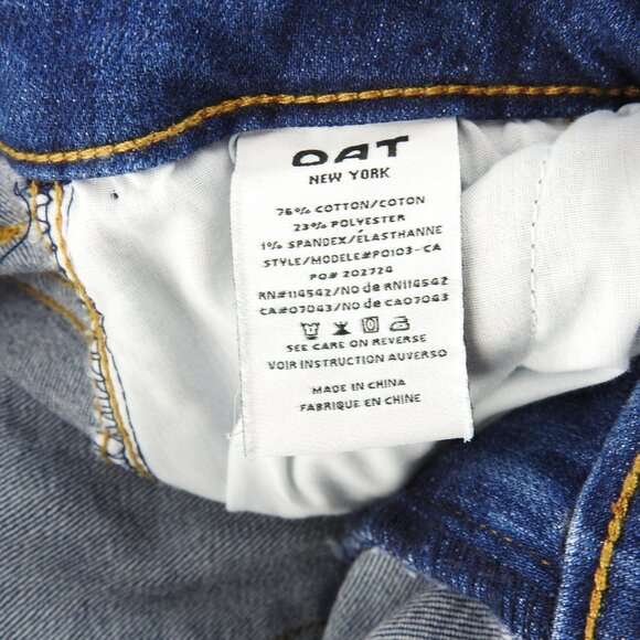 New Oat NY High Rise Wide Leg Blue Jeans Size 10 30 Tie Belt Fall Staple Denim - Picture 7 of 8